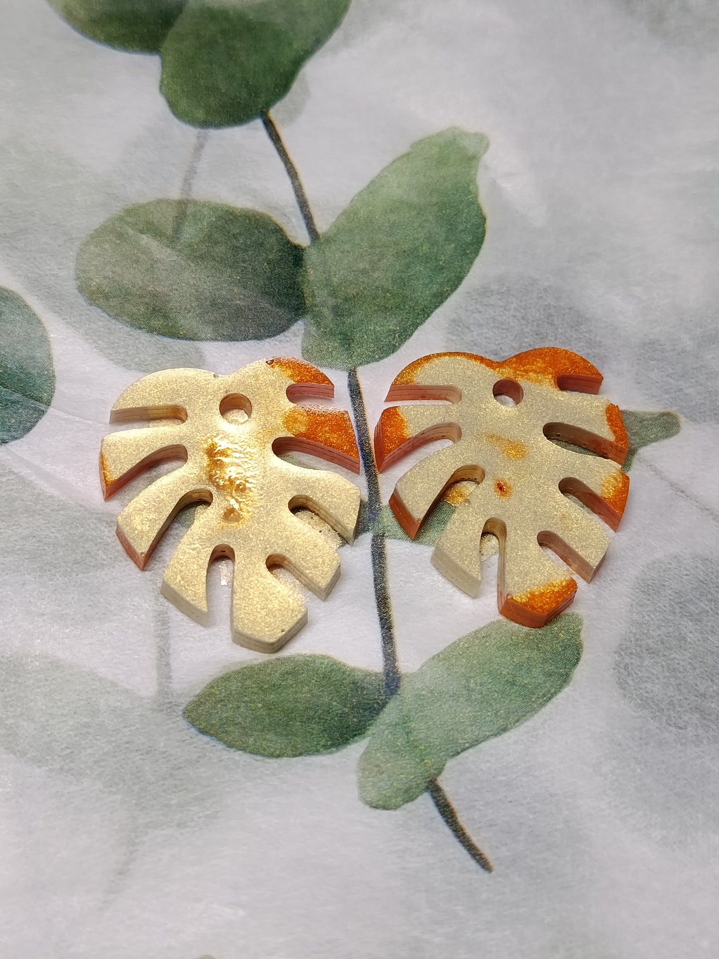 Boucle d'oreille Monstera Petit modèle 🌿