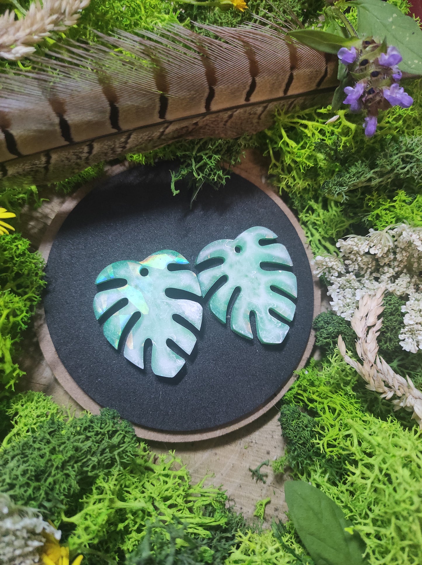 Boucle d'oreille Monstera Grand Modèle 🌿