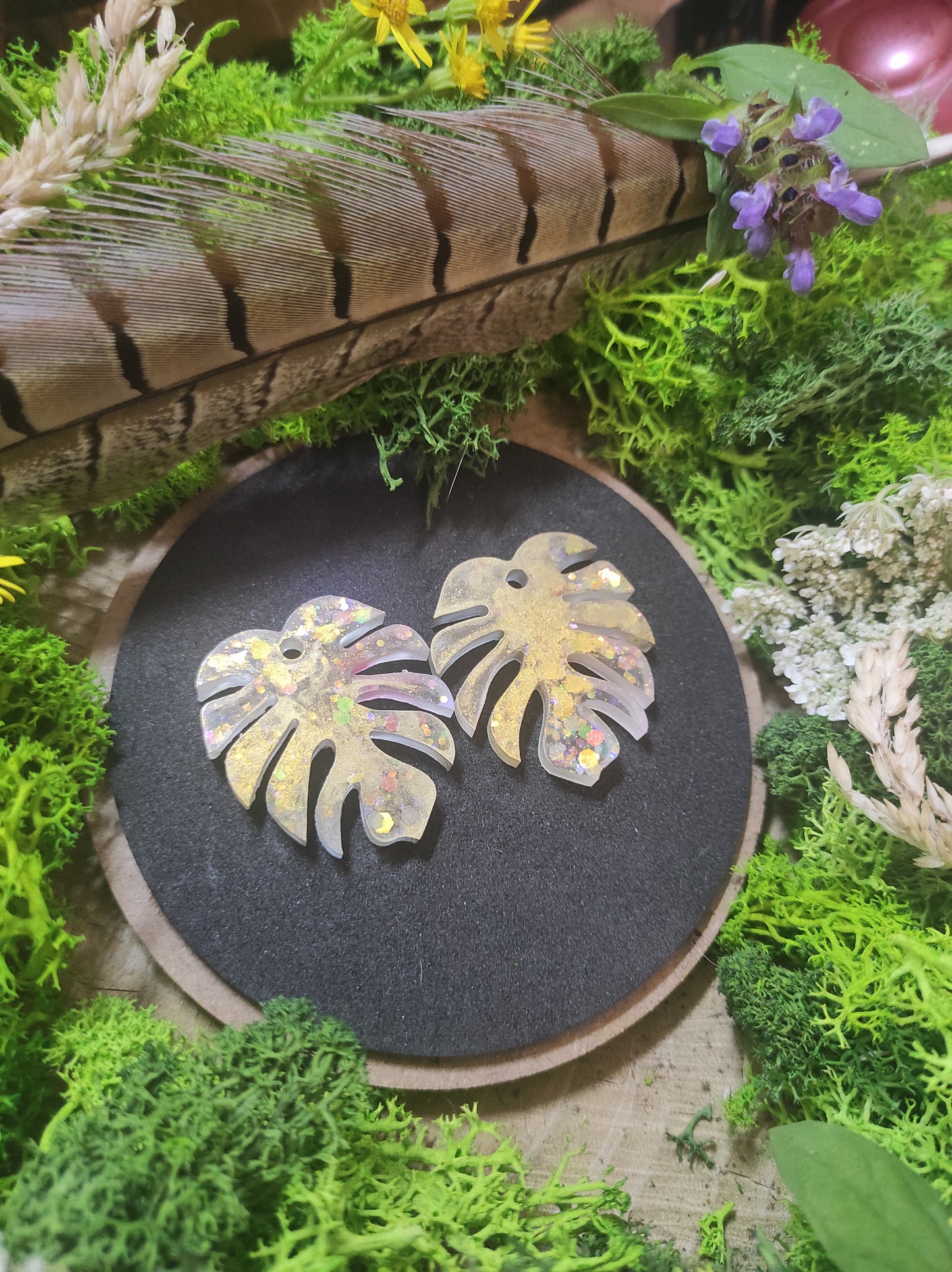 Boucle d'oreille Monstera Grand Modèle 🌿