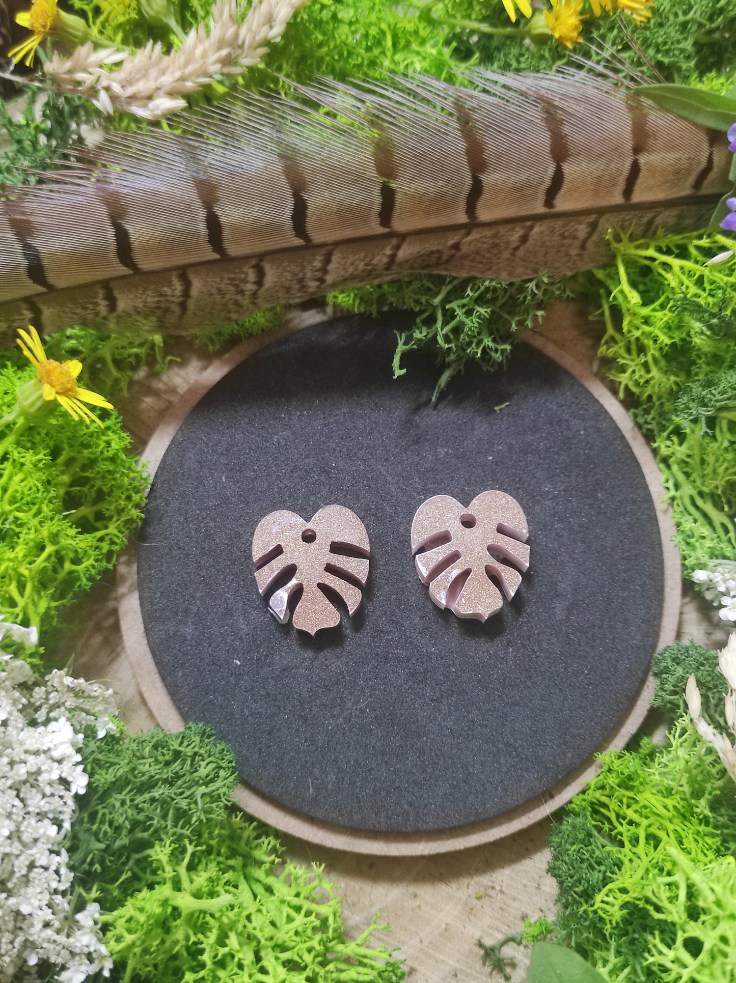 Boucle d'oreille Monstera Petit modèle 🌿