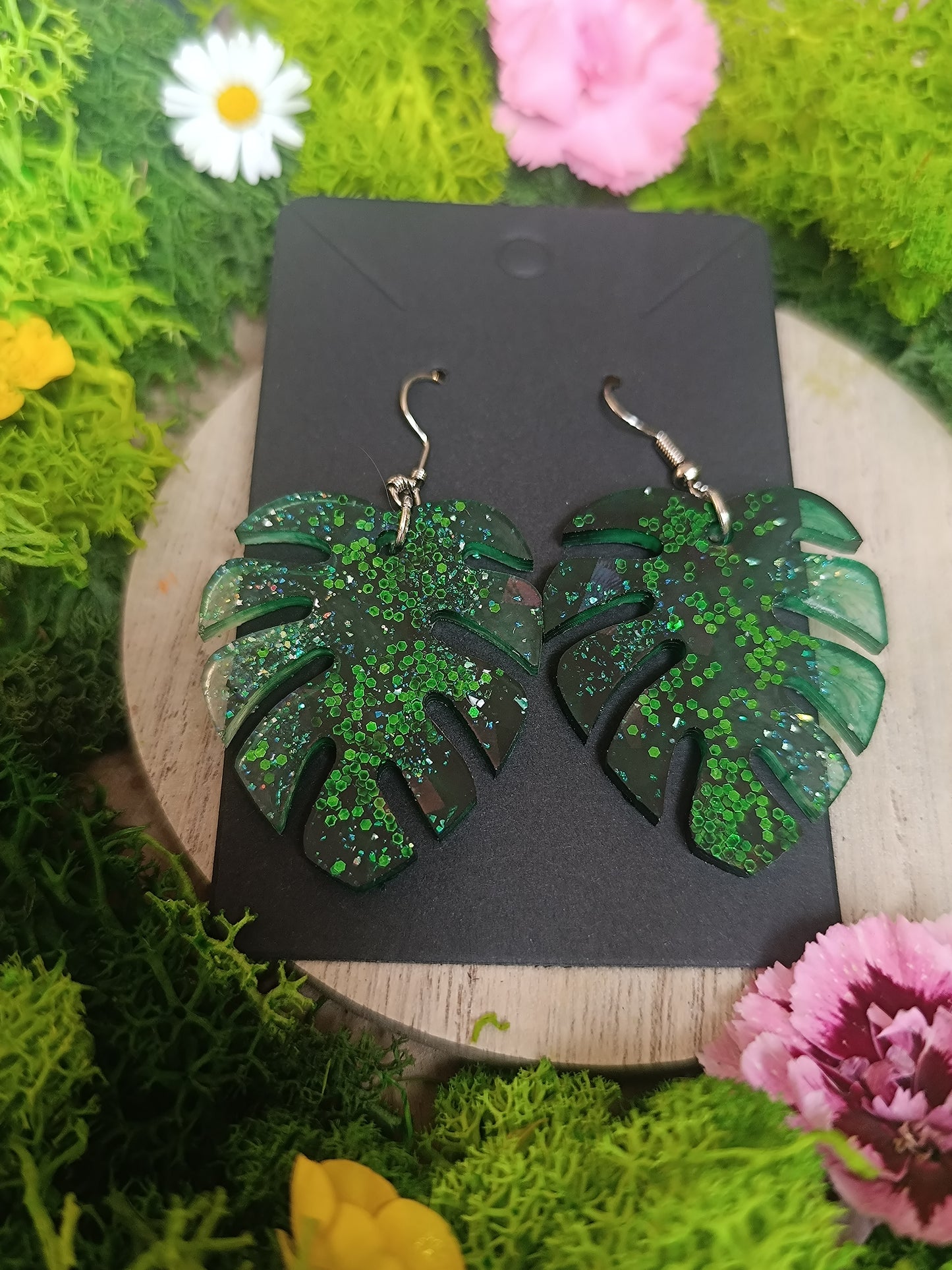 Boucle d'oreille Monstera Grand Modèle 🌿