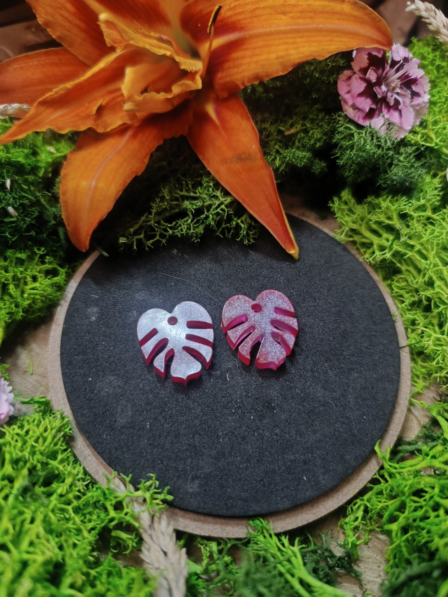 Boucle d'oreille Monstera Petit modèle 🌿