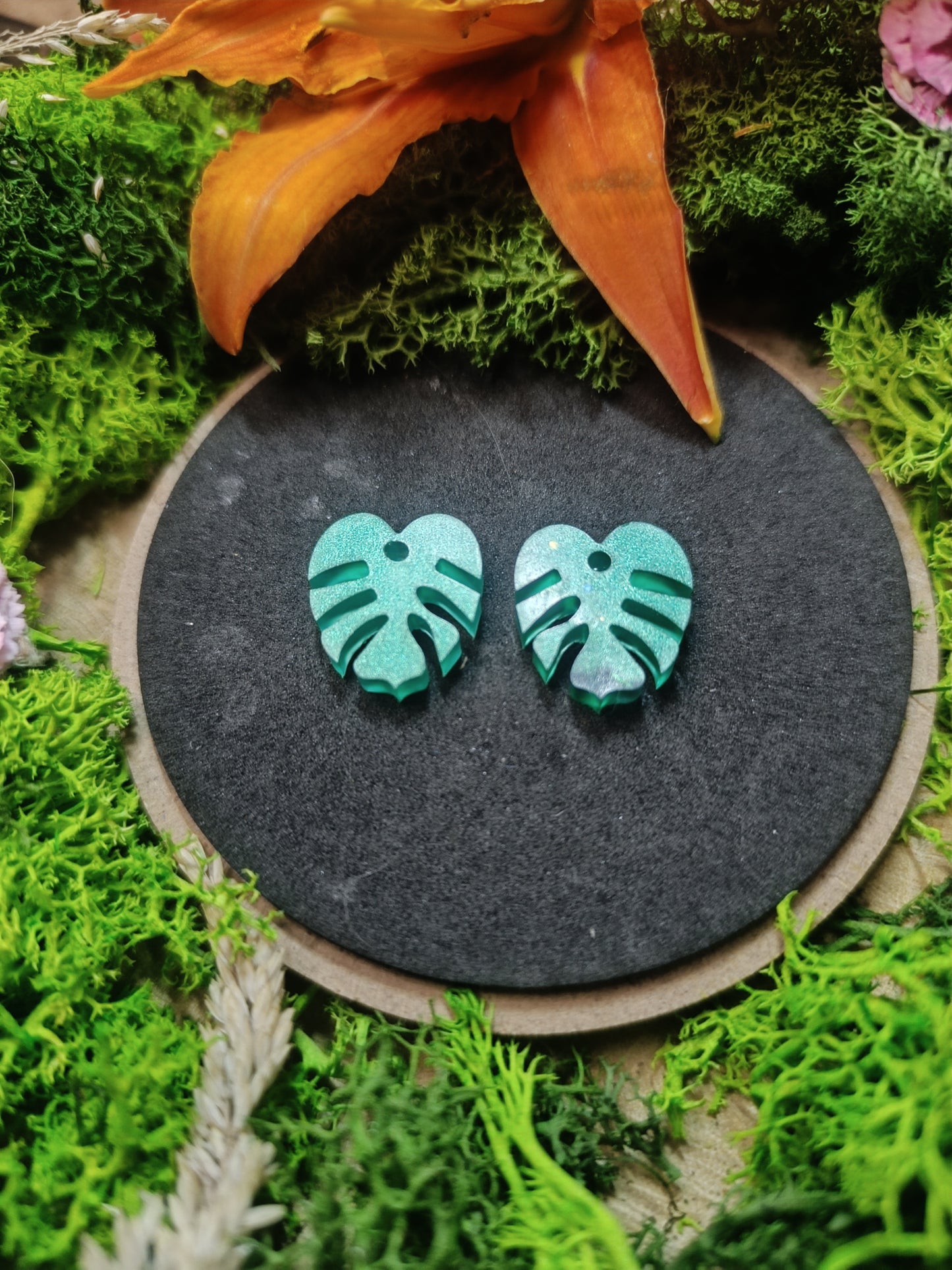 Boucle d'oreille Monstera Petit modèle 🌿