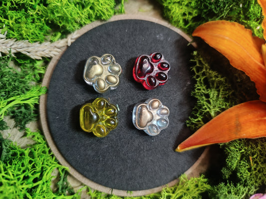 Lot de 4 petits aimants patte de chat