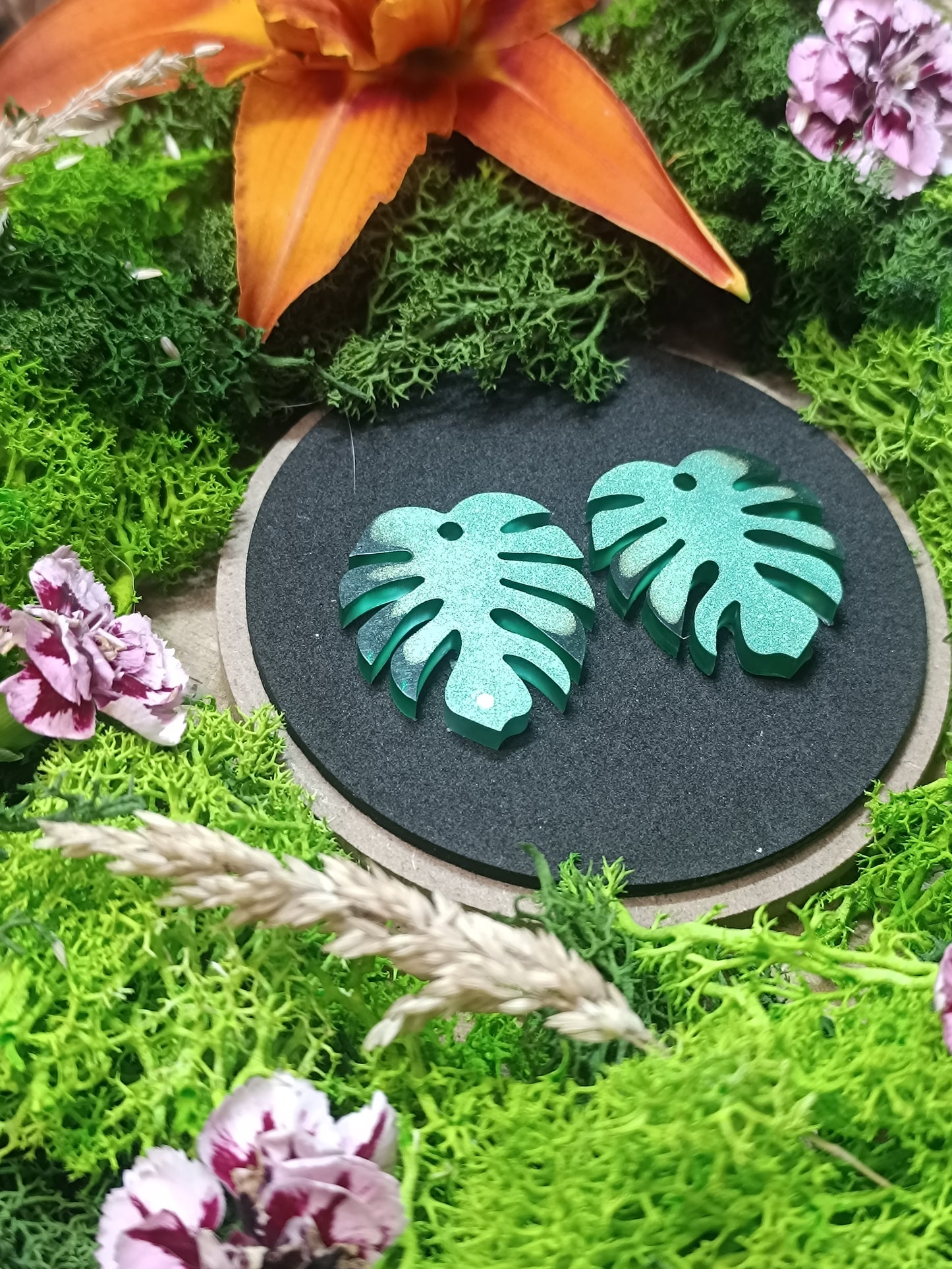 Boucle d'oreille Monstera Grand Modèle 🌿